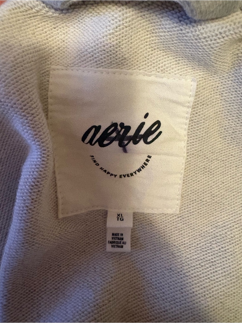 aerie Light Gray Cotton Snap-Front Utility Shacket - Picture 3 of 4